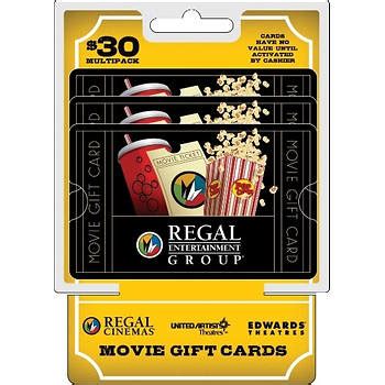 $10 Multipack Regal Cinemas Gift Cards, 3 pk. - BJ's Wholesale Club