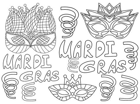 Mardi Gras Coloring Pages Free Printable Coloring Pages