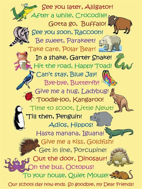 Fun ways to say goodbye! - The Learning Station | Facebook