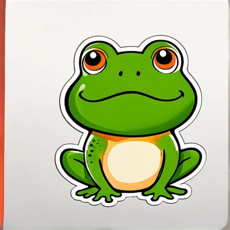 Premium Photo | Cute frog stickers cartoon 3d Frogs cartoon ...