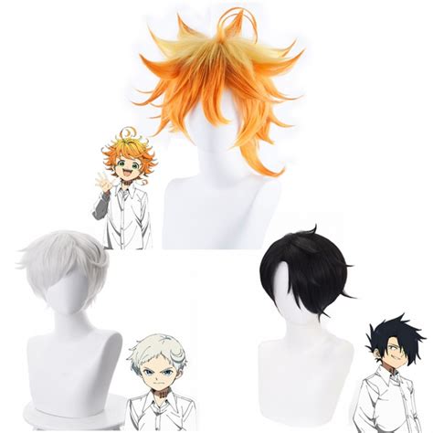 Yakusoku no Neverland The Promised Neverland Emma/Ray/Norman Short Synthetic Hair Wigs +One Cap ...