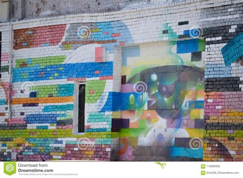 Murals from Arts District in Los Angeles Editorial Stock Photo - Image of neighborhood, street ...