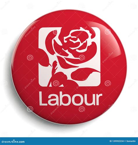 Labour Party Great Britain Rose Badge Editorial Stock Image ...