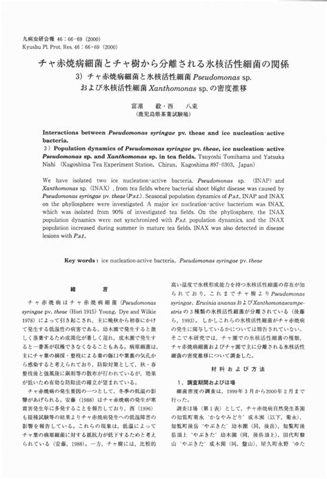 (PDF) Interactions between Pseudomonas syringae pv. theae and ice nucleation-active bacteria. 3 ...