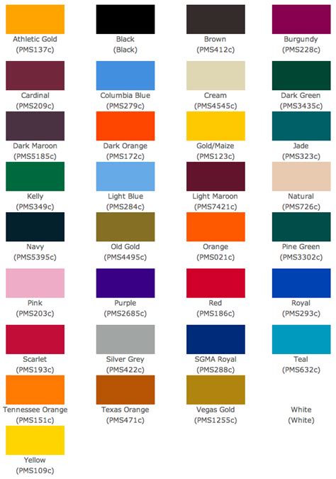 pantone-sublimation-colour-chart