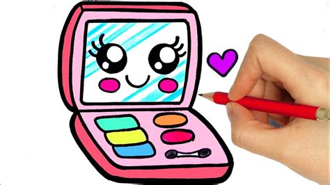 HOW TO DRAW Makeup easy step by step - YouTube