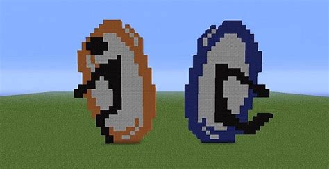 Portal 2 Logo pixel art Minecraft Map