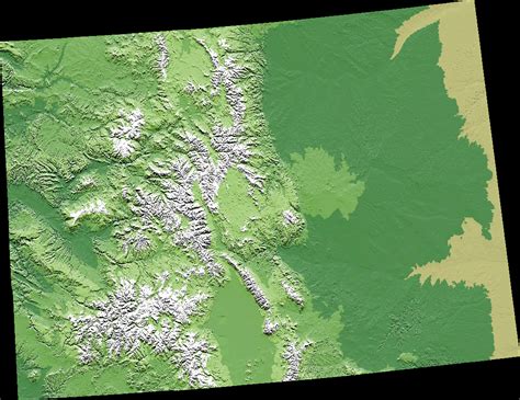 Map of Colorado (Topography) : Worldofmaps.net - online Maps and Travel Information