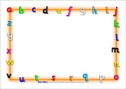 Alphabet letters A4 page borders (SB3894) - FREE from SparkleBox (With ...