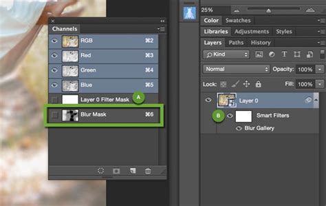 Photoshop Blur - Save Mask to Channels - TipSquirrel