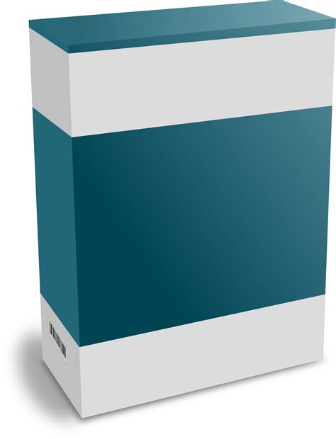 Clipart - Software Carton Box with no Text (remix)