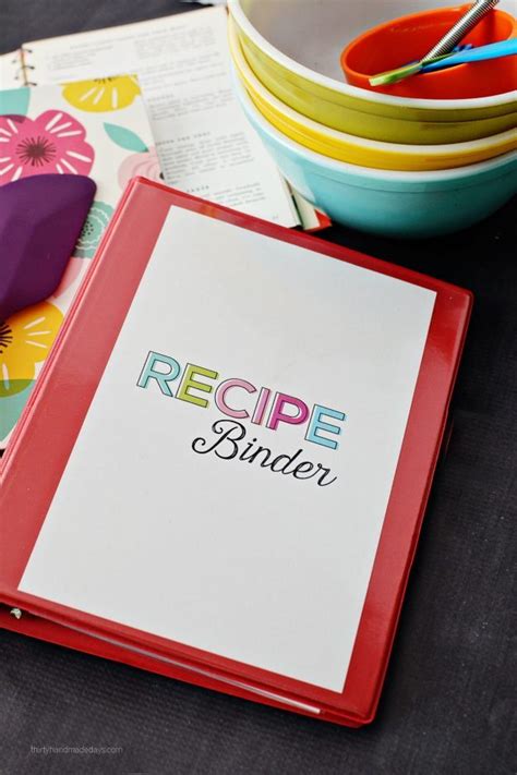 Printable Mini Recipe Binder