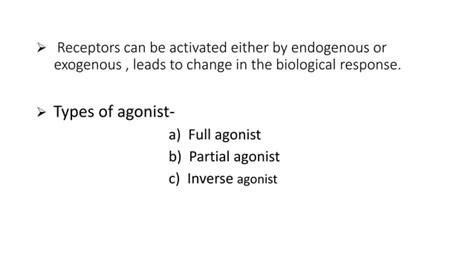 Concepts of agonist and antagonist receptors