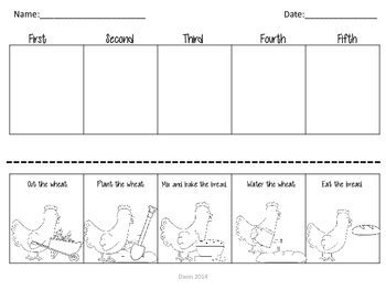 Little Red Hen Sequence Printables