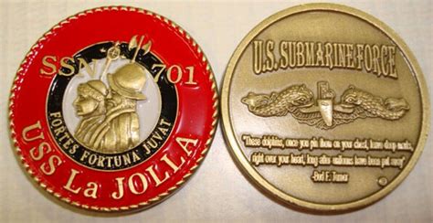 NAVY SUBMARINE USS LA JOLLA SSN-701 MILITARY SUBMARINE FORCE CHALLENGE COIN for Sale ...