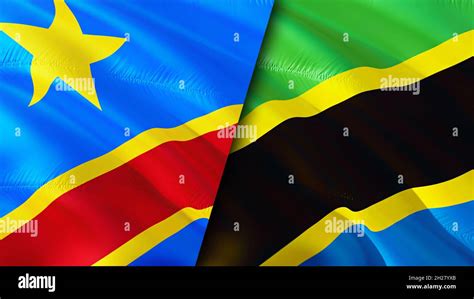 DR Congo and Tanzania flags. 3D Waving flag design. Tanzania DR Congo flag, picture, wallpaper ...