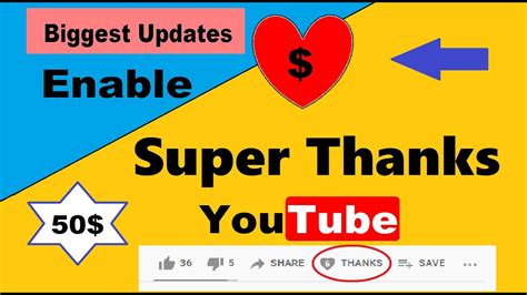 How to Enable Super Thanks Feature on YouTube ? Super Thanks Youtube ...