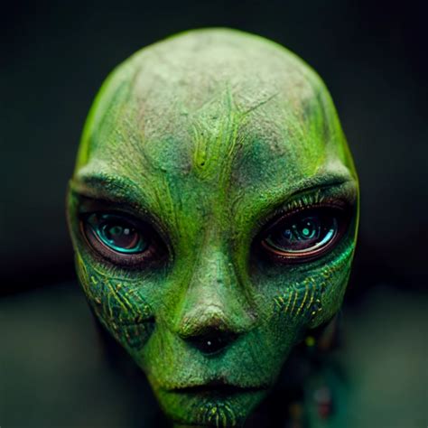 green martian alien, photography, ultra resolution, | Midjourney