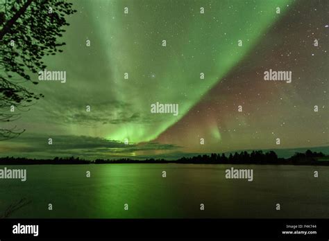 Northern Lights - Nellim, Lake Inari, Lapland, Finland Stock Photo - Alamy