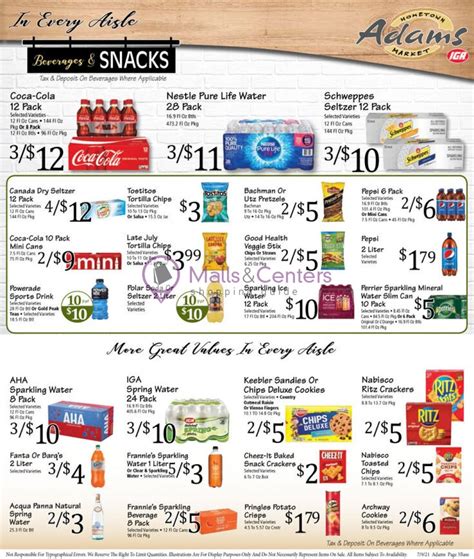 Adams hometown market Weekly ad valid from 07/09/2021 to 07/15/2021 - MallsCenters