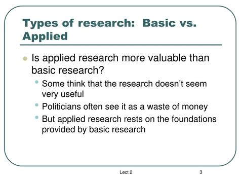 PPT - Types of research: Basic vs. Applied PowerPoint Presentation ...