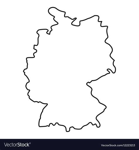 Germany Map Outline Poster Design