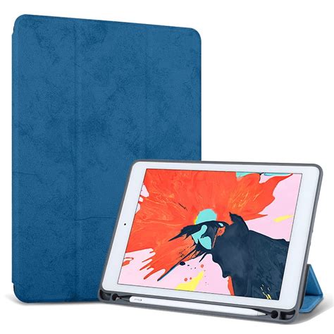 IPad 10.2 Inch 2019 9th Generation Case, Shockproof Leather Stand Cover With Built-in Pencil ...