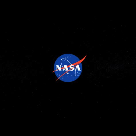 1024x1024 Nasa Logo Black Oled 5k 1024x1024 Resolution HD 4k Wallpapers ...