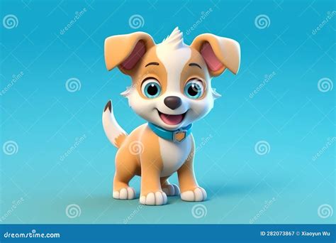 Closeup of a Cute Cartoon Dog Stock Illustration - Illustration of mascot, water: 282073867