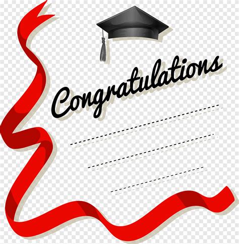 Free download | Greeting card graphy, Red ribbon graduation message ...