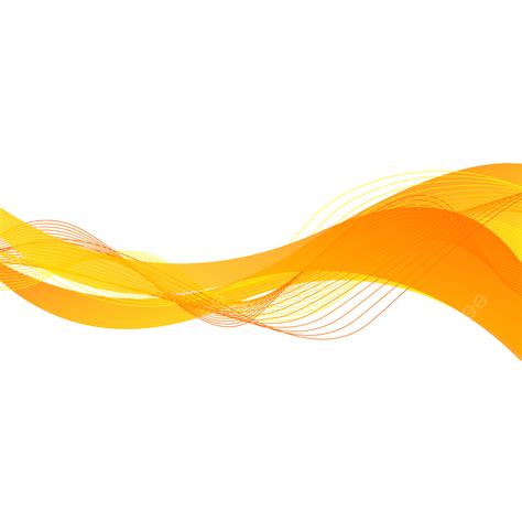 Orange Waves Abstract White Transparent, Orange Yellow Line Wave Abstract, Yellow, Abstract ...