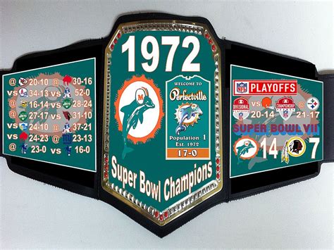 1972 Miami Dolphins "Perfectville" Super Bowl VII World Champions