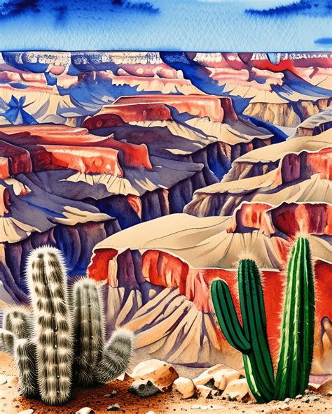 Grand Canyon Arizona Desert Painting · Creative Fabrica