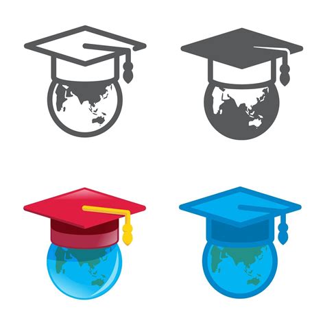 degree cap designed icons set. Vector illustration. 2661091 Vector Art at Vecteezy