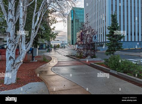 Street in Downtown Yellowknife, Northwest Territories, Canada Stock ...