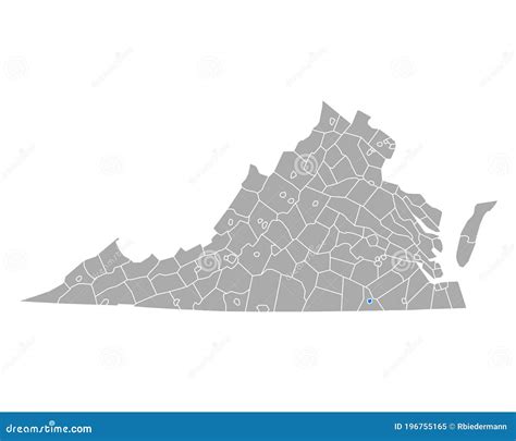 Map of Emporia in Virginia stock vector. Illustration of geography - 196755165