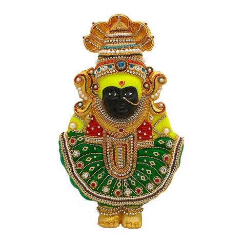 Beautifully face of Kolhapur Devi Mahalakshmi made in poly fiber an decorated with artificial ...