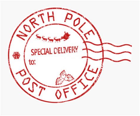 #northpole #santa #santastamp #stamp #northpolepost - Circle , Free Transparent Clipart - ClipartKey