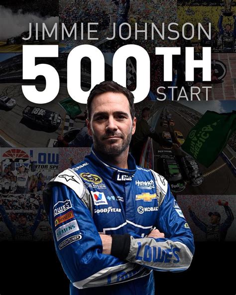 Congrats to Jimmie Johnson on making his 500th career start today! # ...