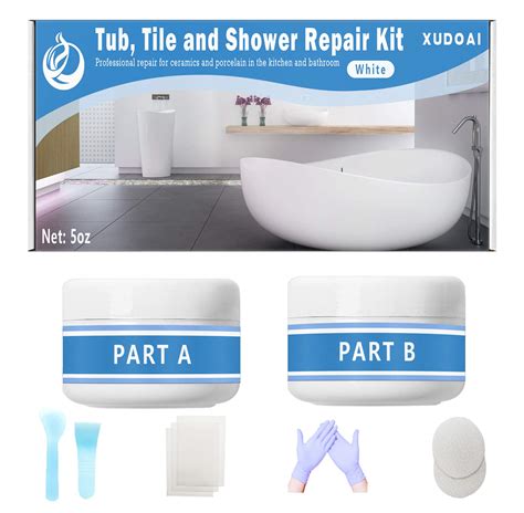 Bathtub Repair Kit 5oz White for Repairing Bathtubs, Ceramic Tiles ...