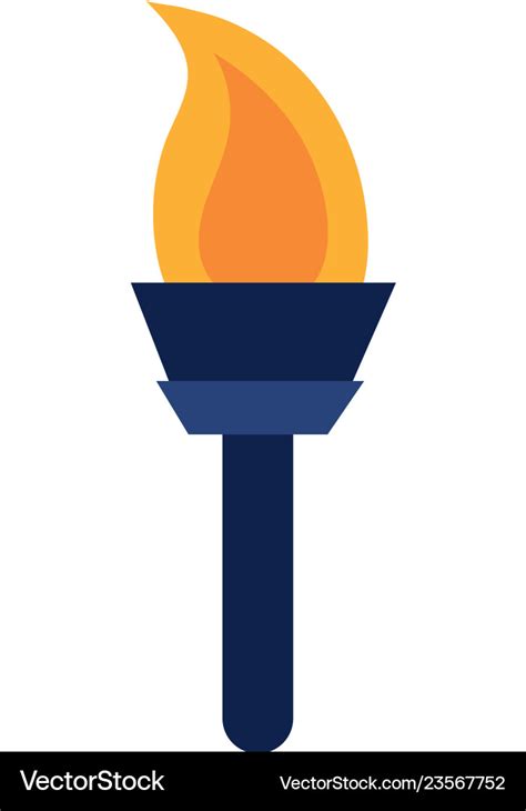 Olympic torch cartoon Royalty Free Vector Image