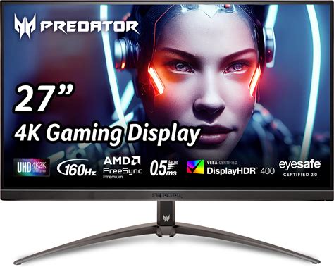 Amazon.com: Acer Predator XB273K 27" 4k Gaming Monitor | AMD FreeSync Premium | ZeroFrame Design ...