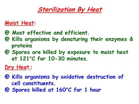 Sterilization by heat - Overall Science