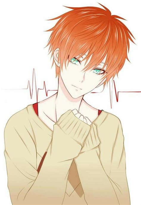 Anime Boy Orange Hair Cute Animeboy orangehair anime manga boy ...