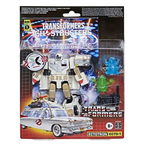 Transformers Collaborative Ghostbusters: Afterlife, Ecto-1 Ectotron Converting Figure with Comic ...