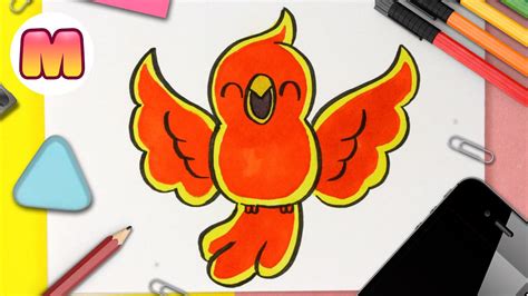 COMO DIBUJAR UN FENIX KAWAII - Dibujos kawaii faciles - Aprende a dibujar animales