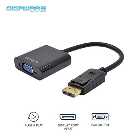 Display Port to VGA Adapter (DP to VGA Adapter) | Shopee Philippines