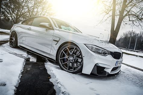 2560x1440px | free download | HD wallpaper: white BMW M4, f30, headlights, side view, car, land ...