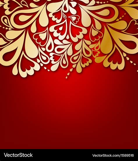 Red Floral Background Royalty Free Vector Image