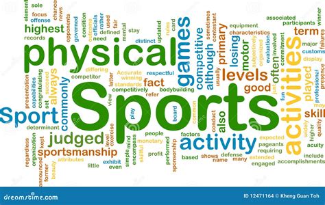 Sports Activities Background Concept Stock Images - Image: 12471164